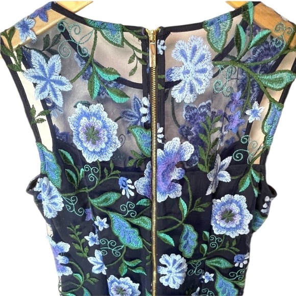 Women's Calvin Klein Floral Embroidered Floral Foliage Dress 12 Wedding Event - Picture 6 of 16